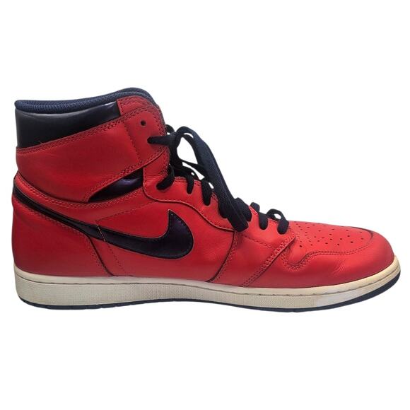 Nike Red & Navy Blue Air Jordan 1 Retro High OG David Letterman Sneaker - Picture 3 of 11